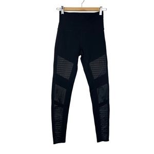 Alo Yoga Black Moto Workout Leggings Pants Size S